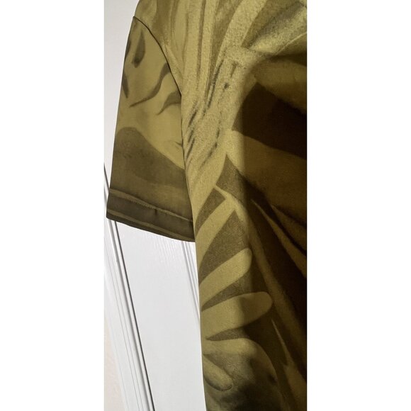 2 Piece Outfit  Short Sleeve Blouse & Long Skirt Women’s Sz Medium Palm Print - Picture 4 of 16